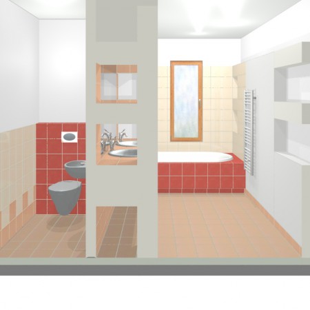 Kúpeľňa a WC - celkový pohľad